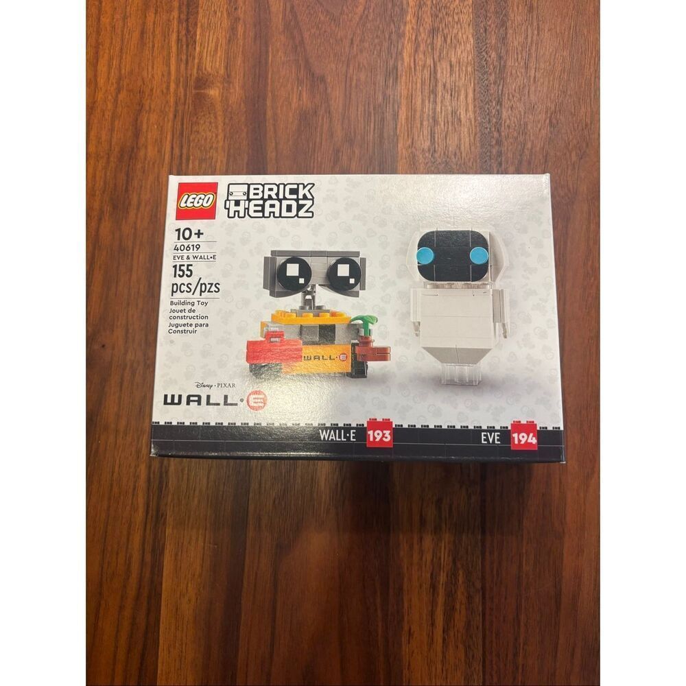 Lego Kids' Multicolor Brick Headz Wall-e and Eve Set 155 pieces 40619 OS NWOT - Picture 2 of 5